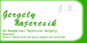 gergely majercsik business card